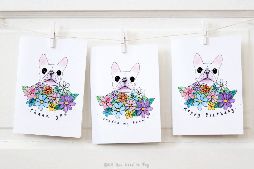 French Bulldog Greeting Card