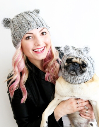 Matching Dog & Adult Koala Hat Set