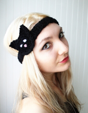 Adult Black Cat Headband