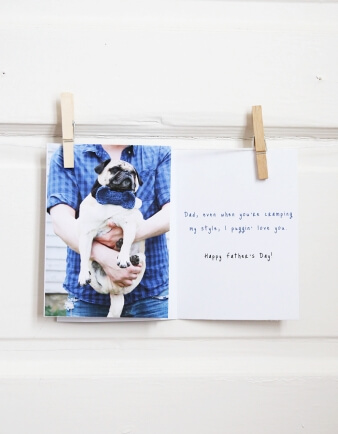 Stylish Pug Father's Day Card