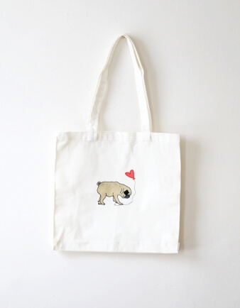 Pug In Love Tote Bag