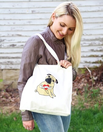 Pug Mum Tote Bag