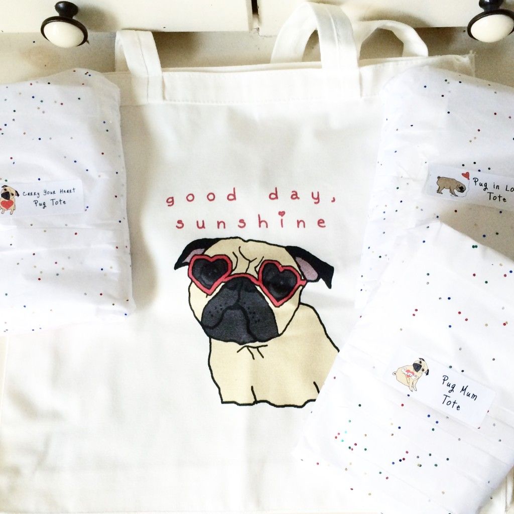 All You Need is Pug Tote Packing